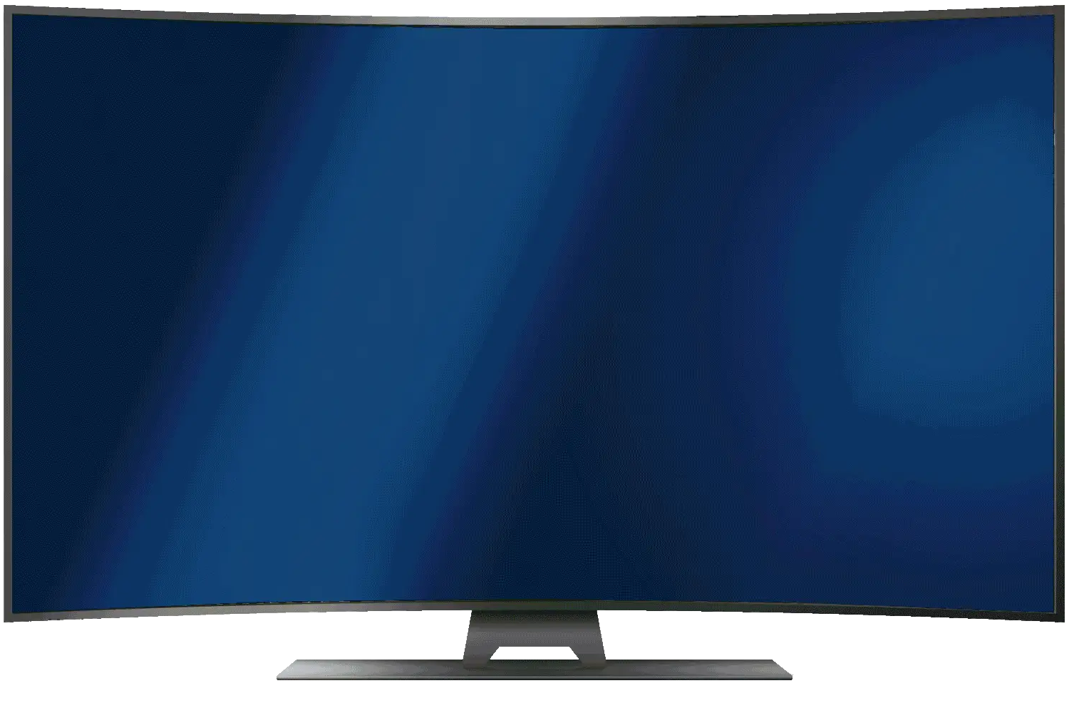 Trading simulator shown on a curved display